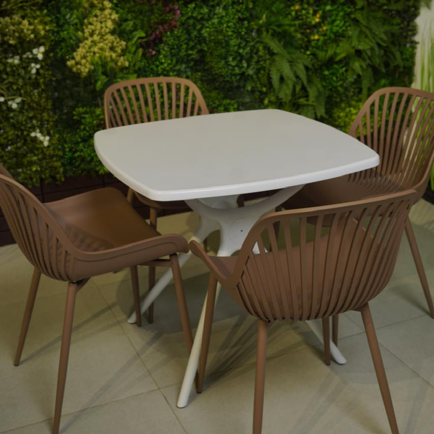 Daniela Chair & Durable Square Table Outdoor Furniture Set