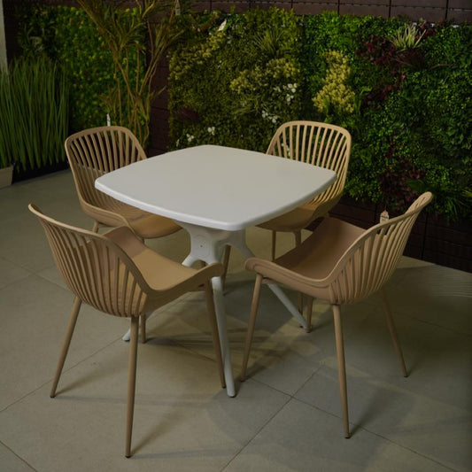 Daniela Chair & Durable Square Table Outdoor Furniture Set