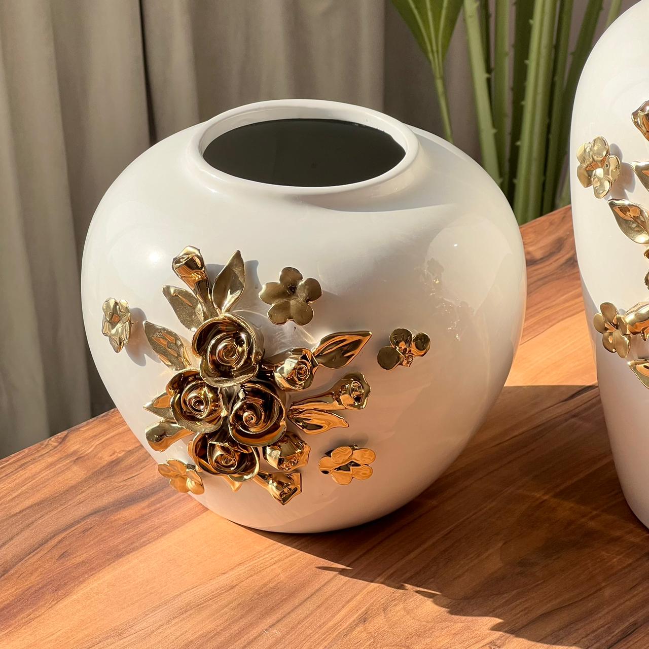 Decorative Golden Flower Vase