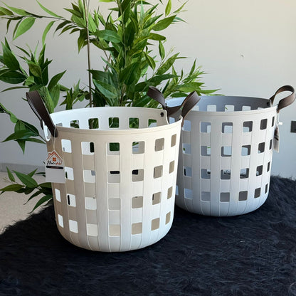 Multi-Purpose Round Storage Baskets With Handles