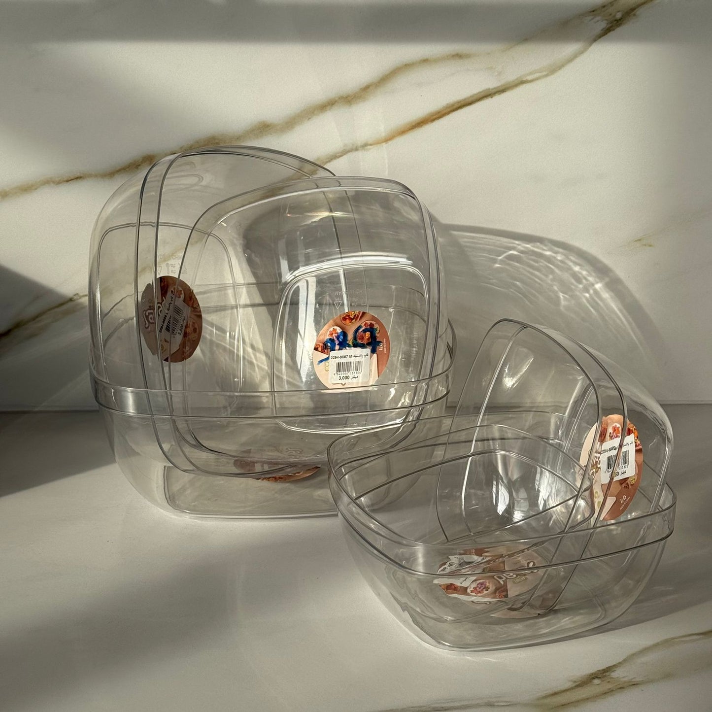 Clear Multi-Size Serving & Storage Bowls