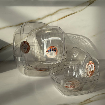 Clear Multi-Size Serving & Storage Bowls