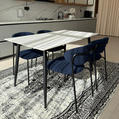 Dany Table and Luca Chairs - Modern Dining Set