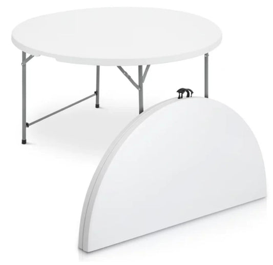 Fold-In-Half Round Banquet Outdoor/Indoor Table