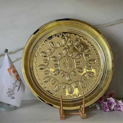 Decorative Metal Serving Tray (Gold / Silver / Bronze)