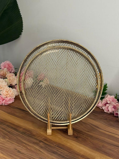 Elegant Golden Serving Trays