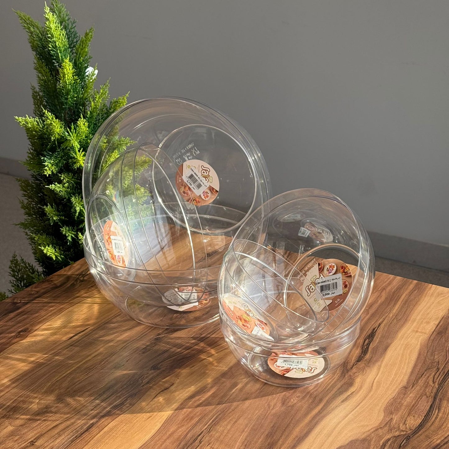Clear Multi-Size Round Serving & Storage Bowls