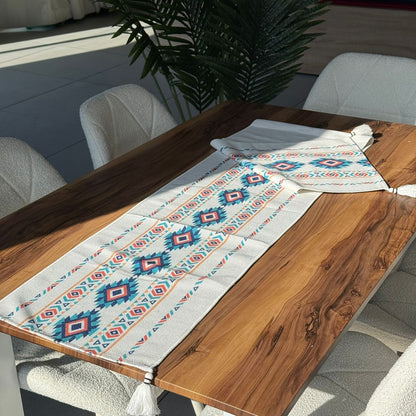 ٣٥ × ١٨٠سم ڕایەخی سەر مێزی دیکۆراتی شاهانە