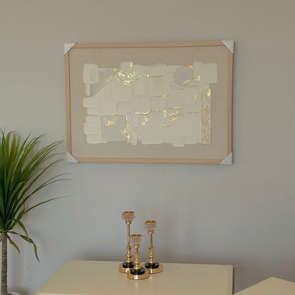 لوحة فنية رائعة مرسومة يدويًا، مقاس 100×70، مع إطار.
