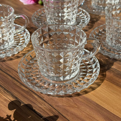Vintage Crystal Gleam Teacup Set