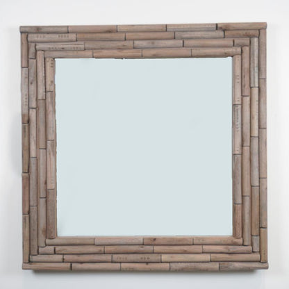 ئاوێنەیەکی دیواری سروشتی و ڕەنگی سروشتی