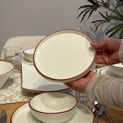 Modern Luxury Melamine Dinnerware Set - 24 Pieces
