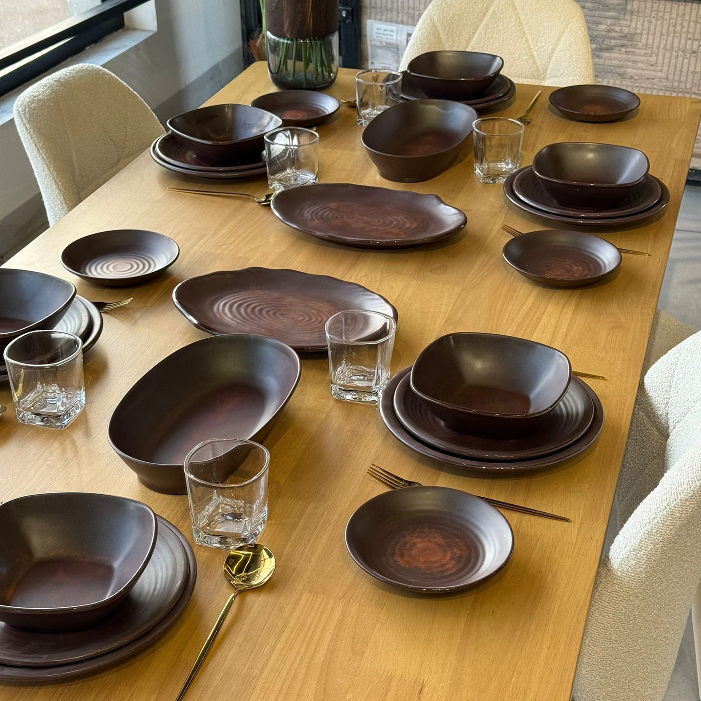 Modern Elegant Melamine Dinnerware Plate Set