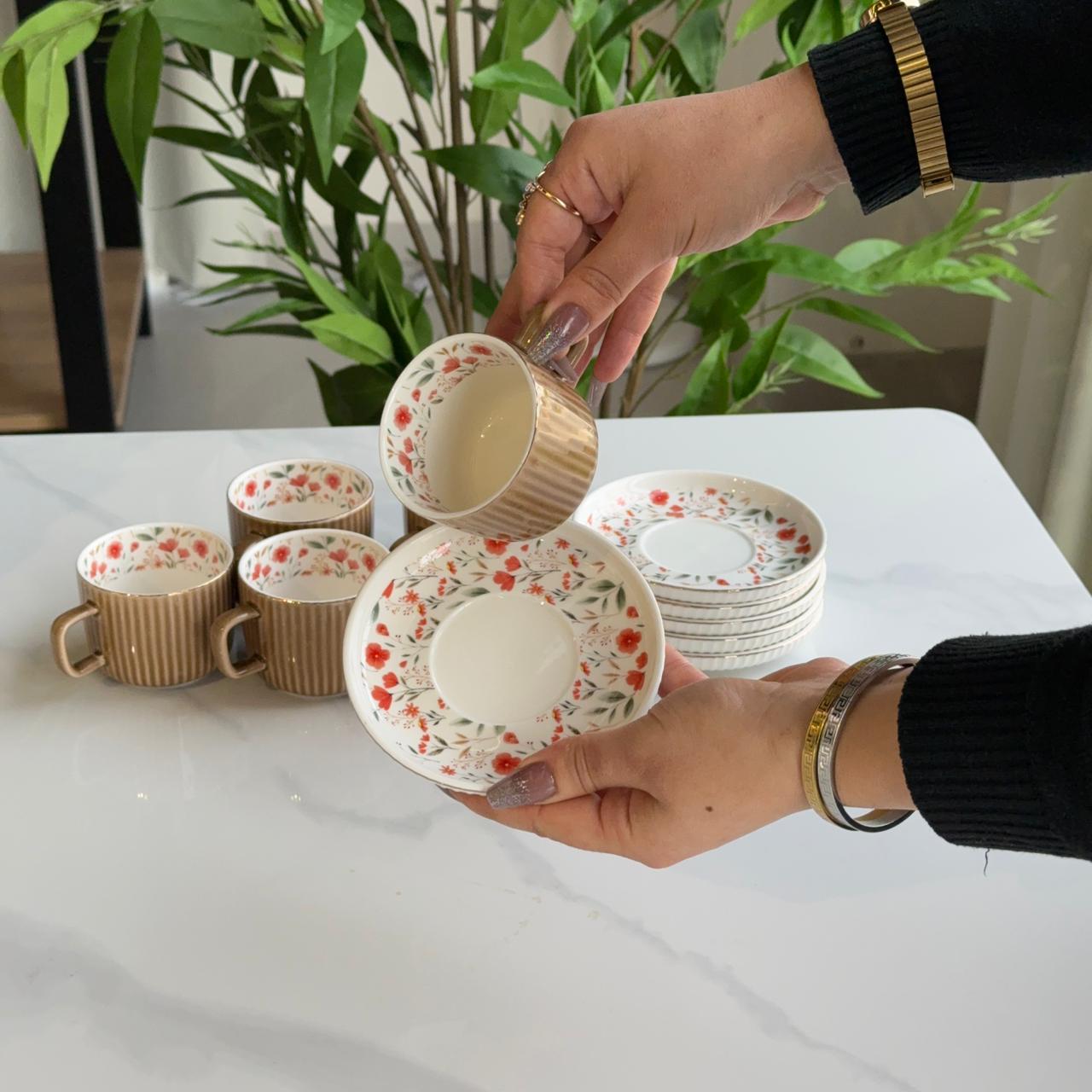 Elegance Design Coffee Cup & Saucer Set