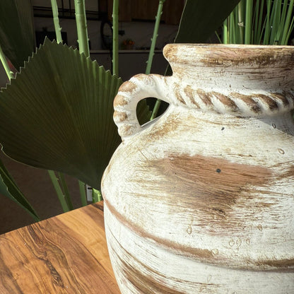 Antique Rope-Handled Amphora Vase