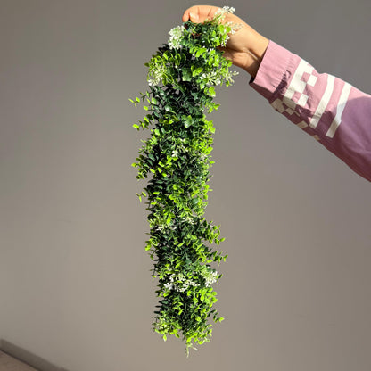 White Bloom Vine – Artificial Hanging Plant