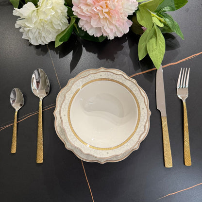 Golden Weave Elegance - Luxury Cutlery Collection