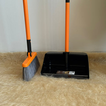 Rotating Broom & Long-Handle Dustpan Set