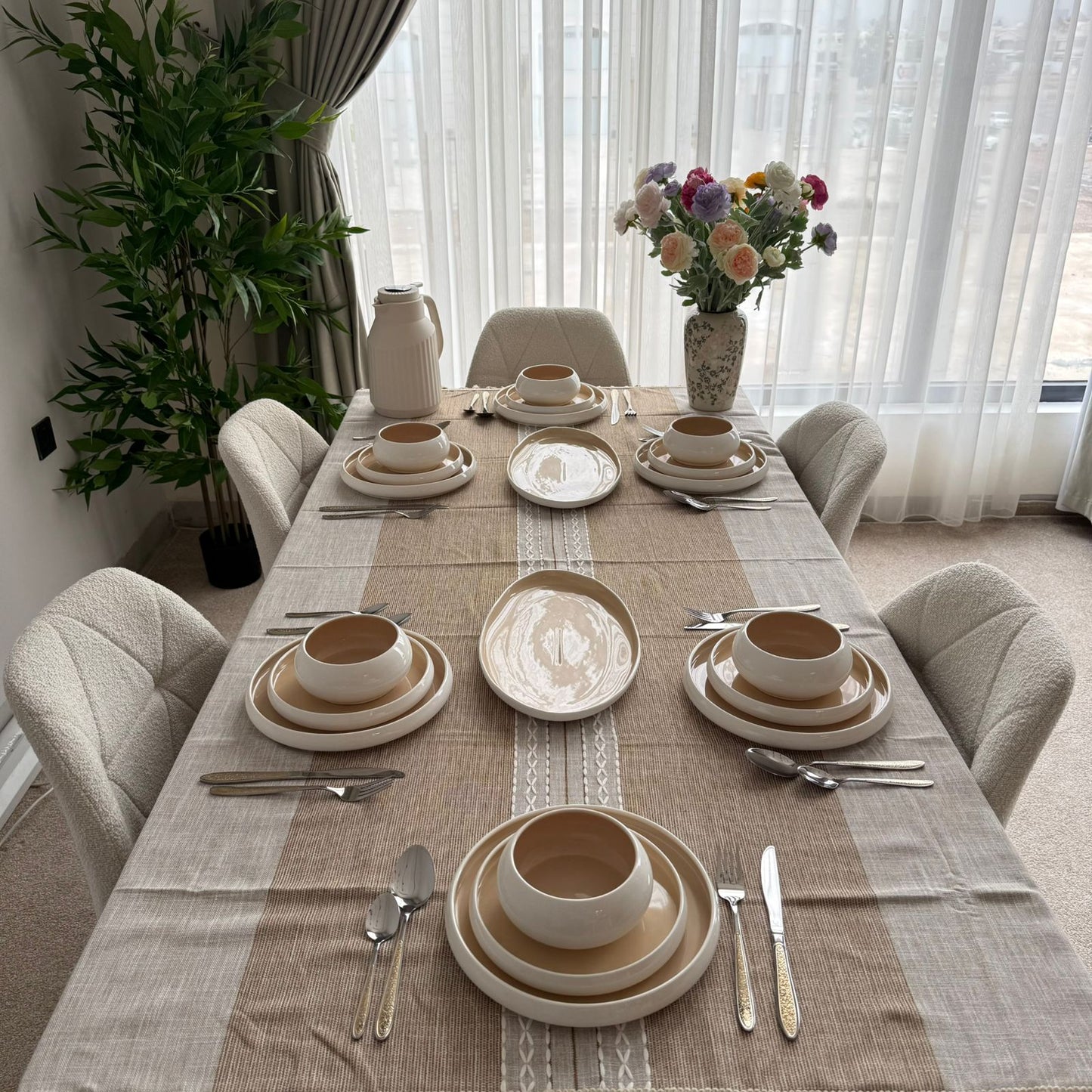 Modern Two-Tone Ceramic Dinnerware Set