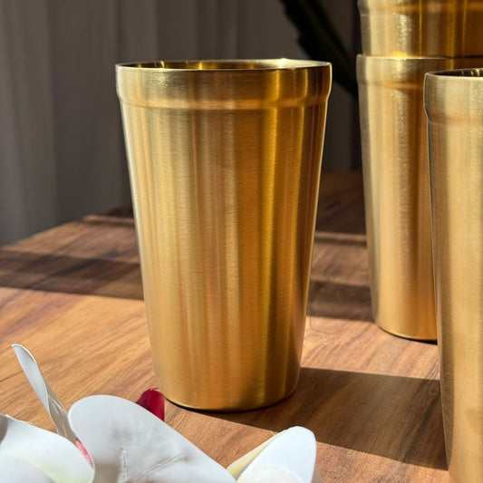Luxe Gold Stainless Steel Drinking Glass