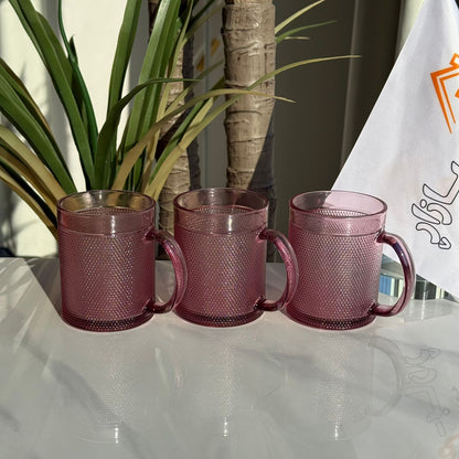 Elegant Glass Tea Cups - Set Of 3