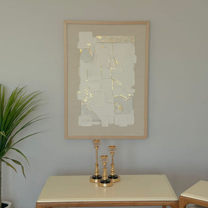 لوحة فنية رائعة مرسومة يدويًا، مقاس 100×70، مع إطار.
