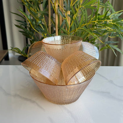 Luxury Glass Dessert & Salad Bowl Set