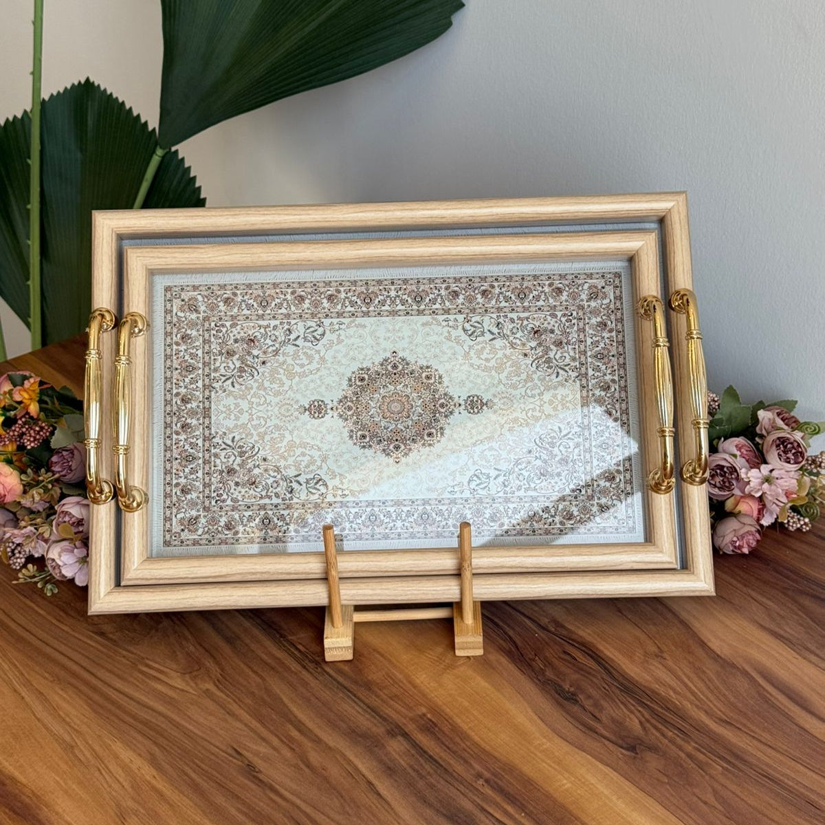 Oriental Carpet-Inspired Decorative Tray