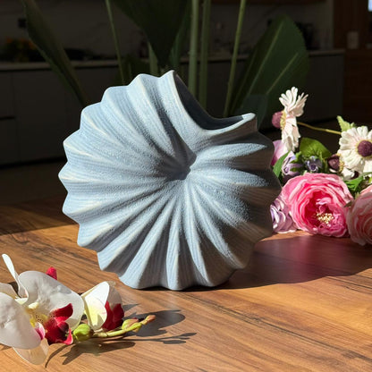 Ocean Wave Textured Vase