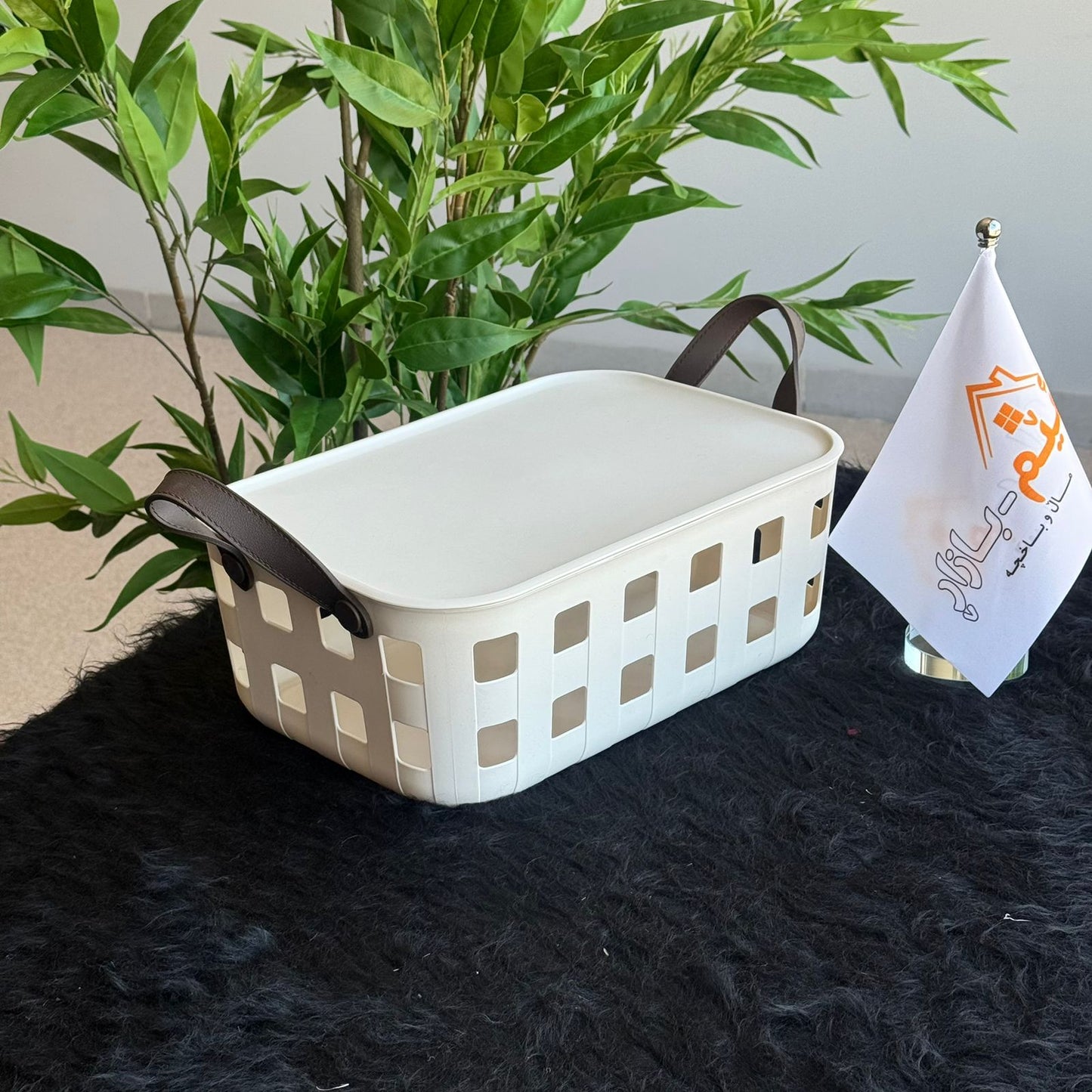 Stackable & Ventilated Design Plastic Storage Baskets With Handles