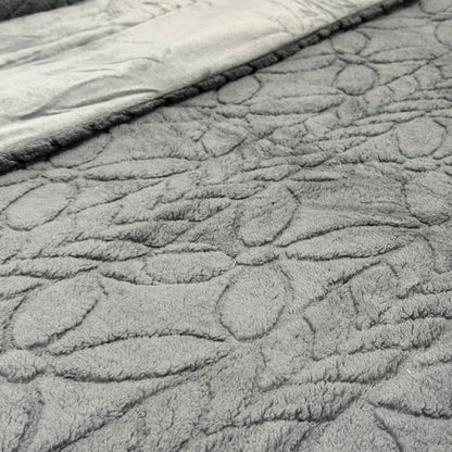 6 PCS - Modern Grey Plush Comforter Set