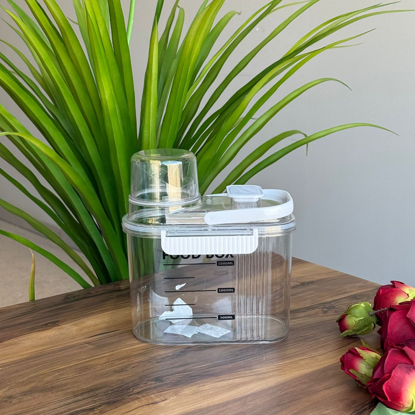 Storage Food Box With Measuring Cup