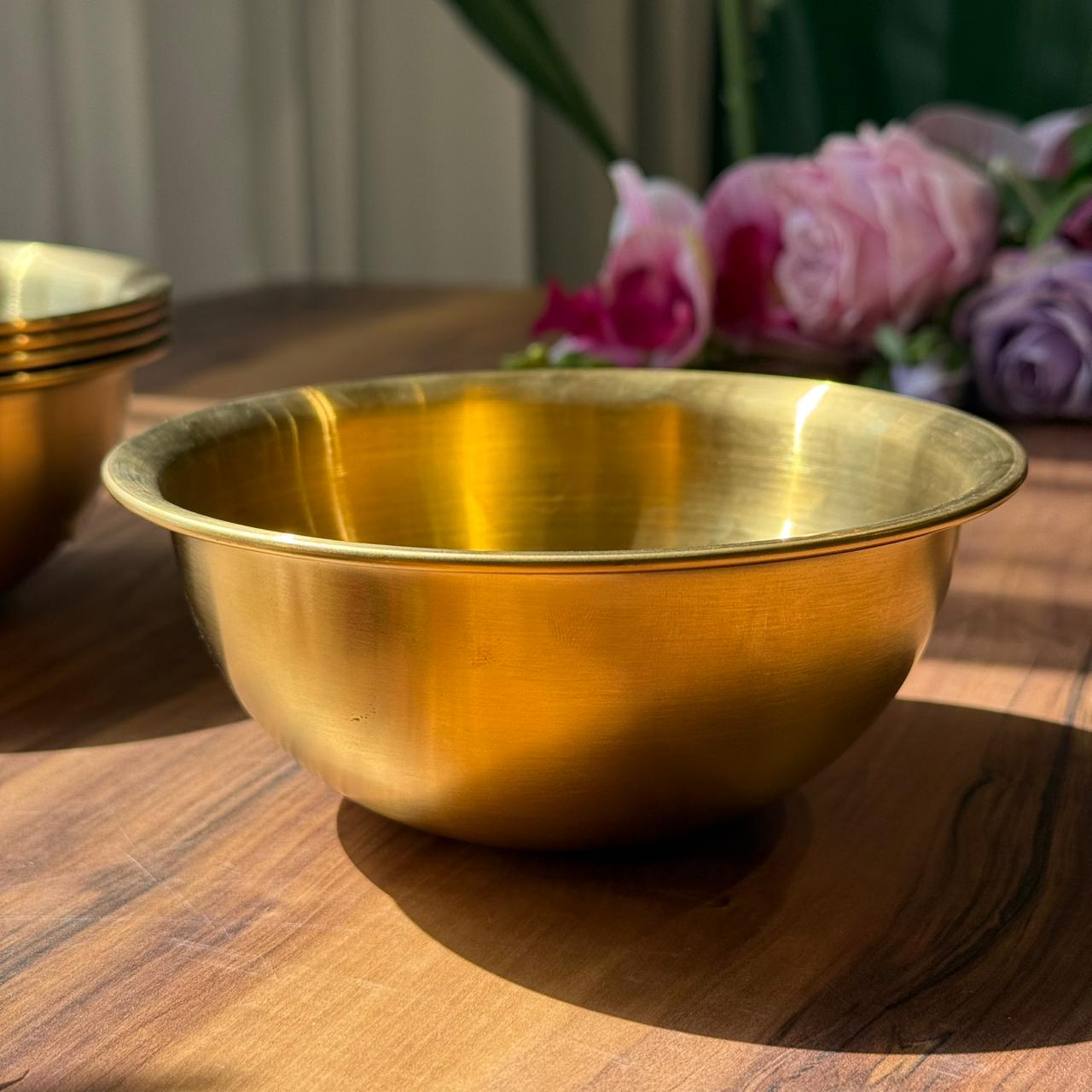 Gold Stainless Steel Dessert Serving Bowls