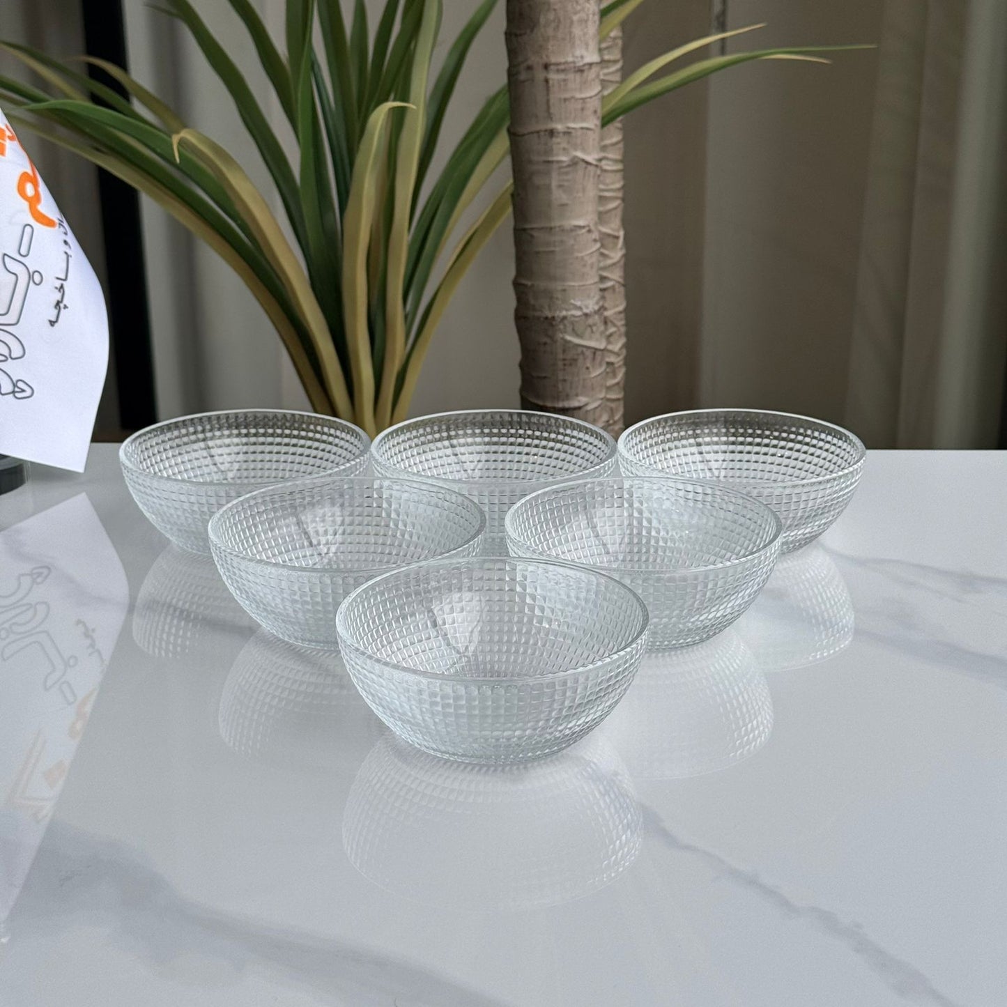 Modern Minimalist Glass Dessert Bowl - Set Of 6