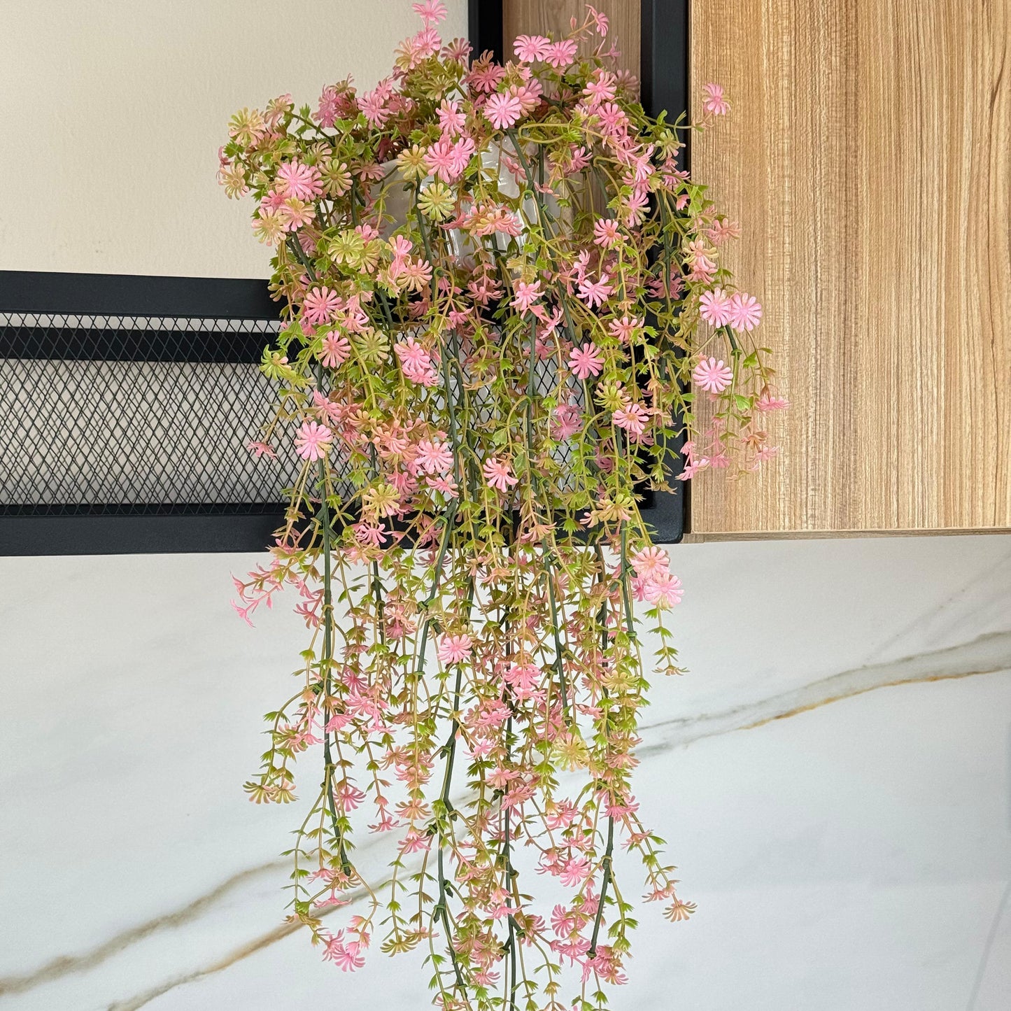 Blushing Vine Delight - Artificial Hanging Plant
