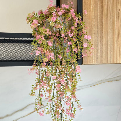 Blushing Vine Delight - Artificial Hanging Plant