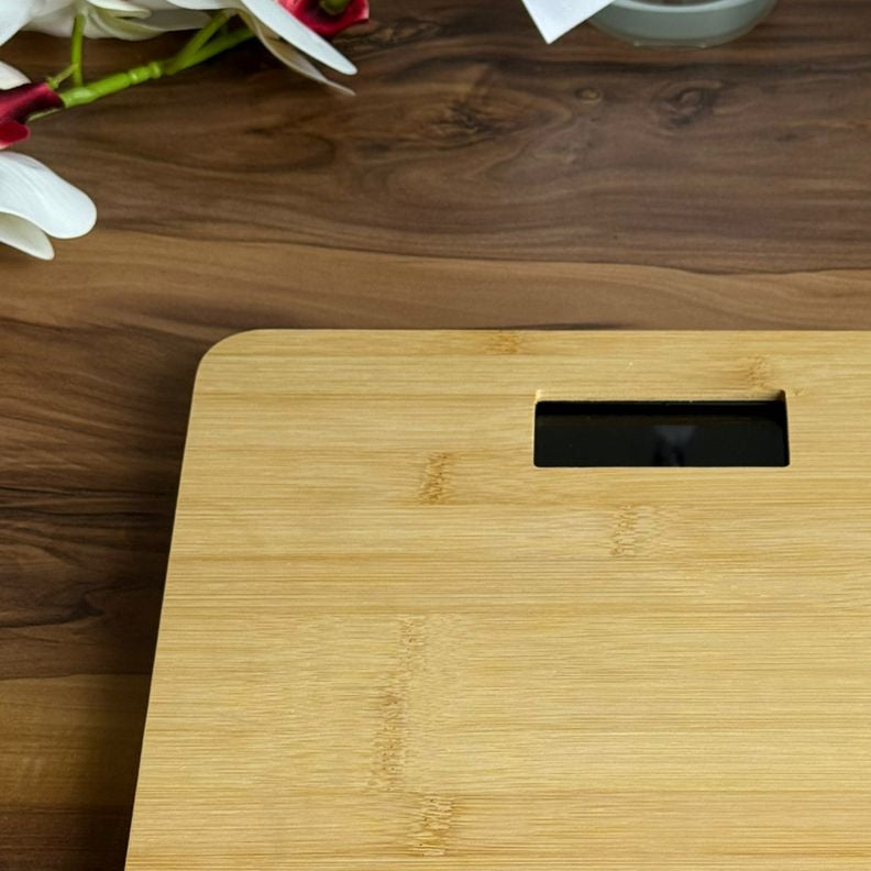 Wooden Bamboo Body Weight Scale with Digital LCD Display