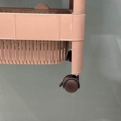 3&4-Tier Plastic Storage Trolley with Wheels