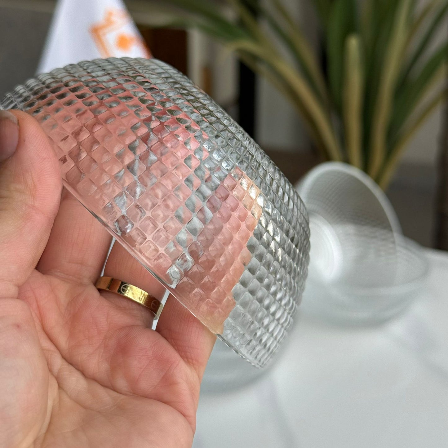 Modern Minimalist Glass Dessert Bowl - Set Of 6