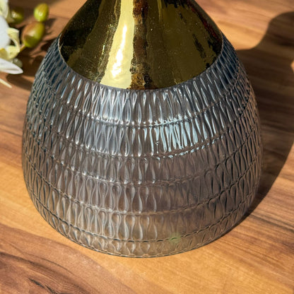 Golden Ember Textured Glass Vase