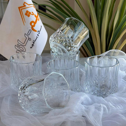 سێت پەرداخی مۆدێرنی شووشە - ٦ پارچە 