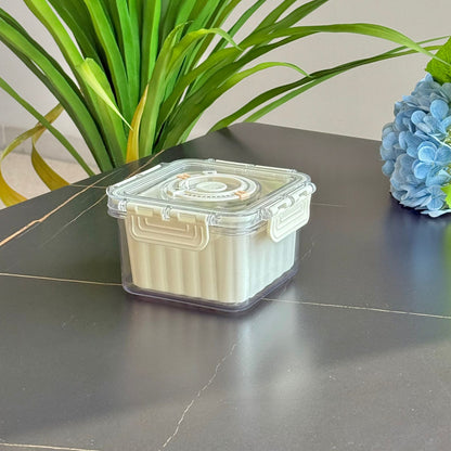 حاوية تخزين طعام محكمة الغلق ومتعددة الأغراض مع قرص لعرض التاريخ - مجموعة مكونة من 4 قطع
