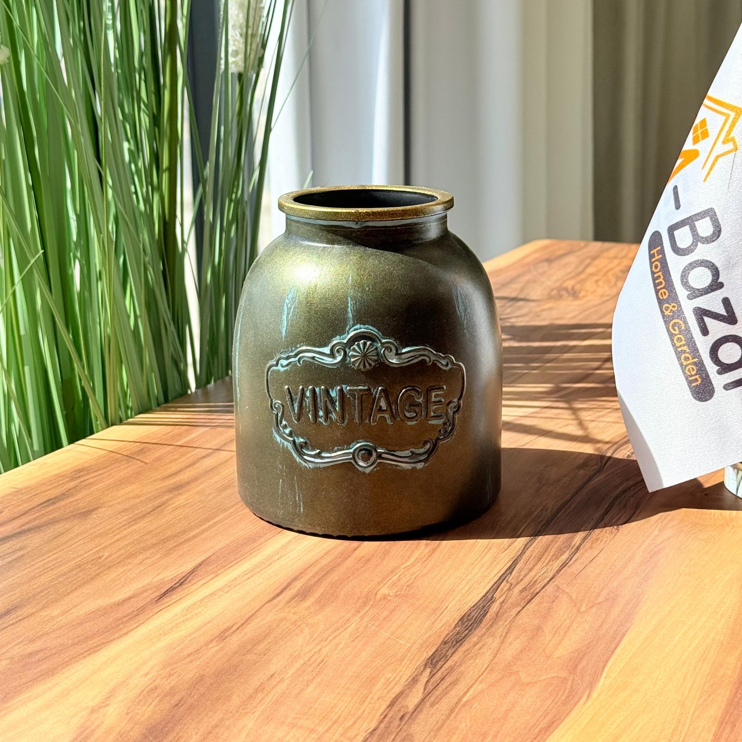 Vintage-Style Vase With Embossed Detail