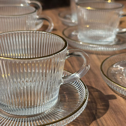 Modern Elegance Gold-Rim Teacup Collection