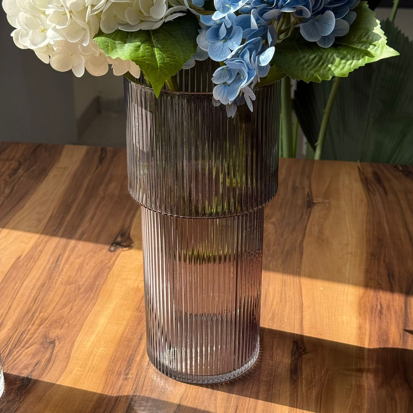 Modern Crest Smoky Grey Glass Vases