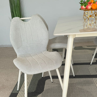 Dany Table and Roza Chairs Dining Set - Off-White