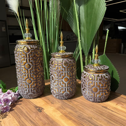 Golden Mosaic Accent Jar Collection