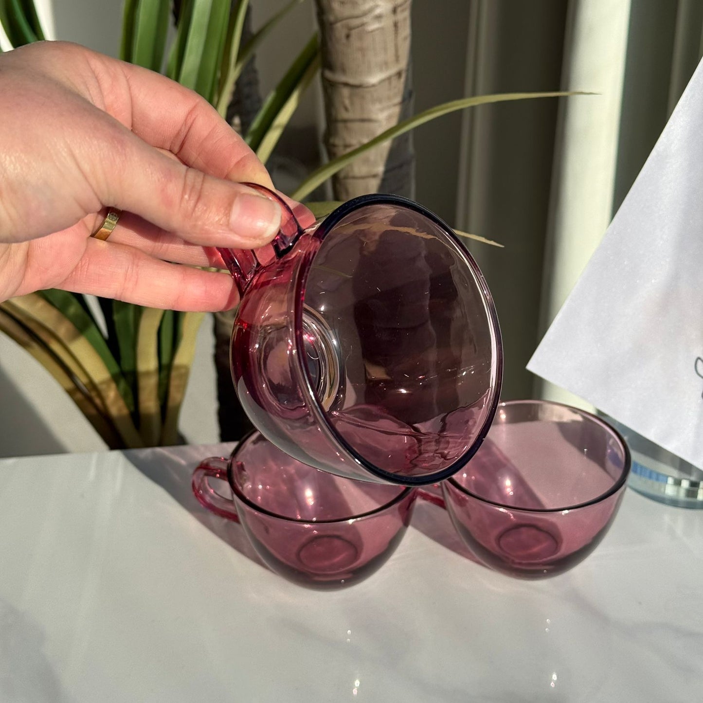 Elegant Glass Tea Cups