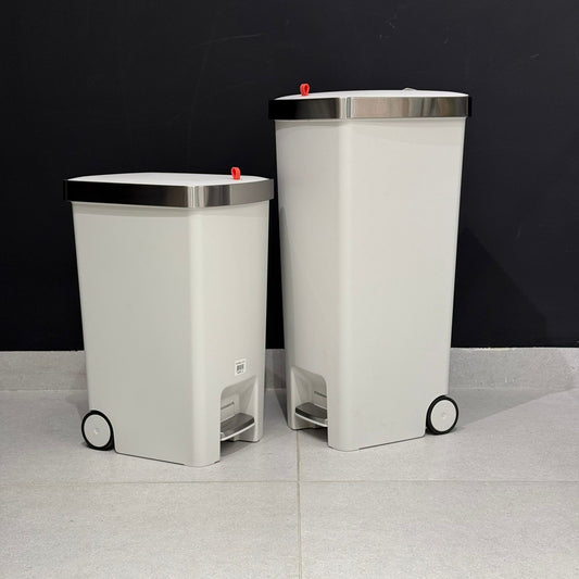 Slim Pedal Waste Bin With Wheels