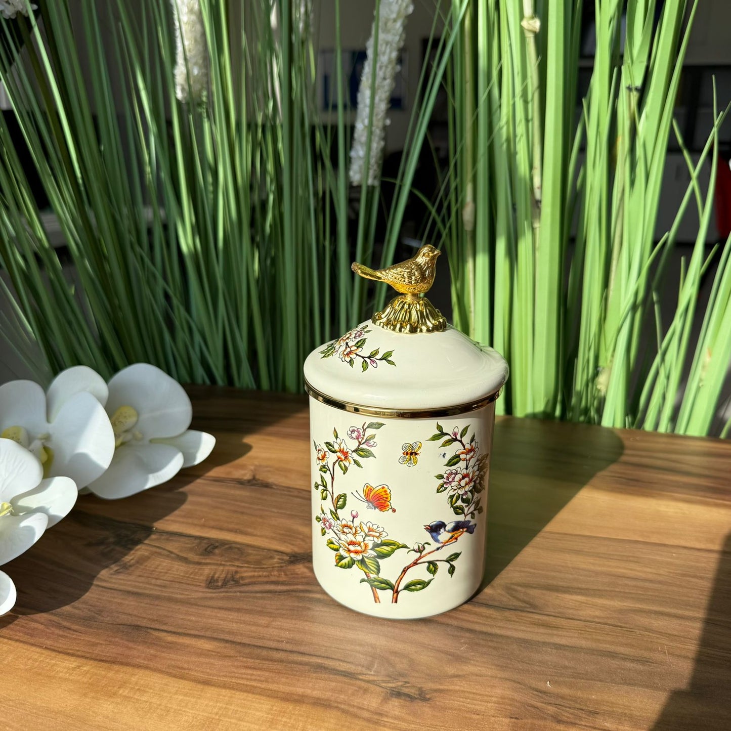 Botanic Garden Bird-Top Jar